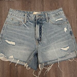 Altar'd State Blue Distressed Jean Shorts